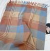 2024 Women's Winter Plaid Tassel Shawl - Korean-Style Thick Warm Imitation Cashmere Scarf for Students and Couples