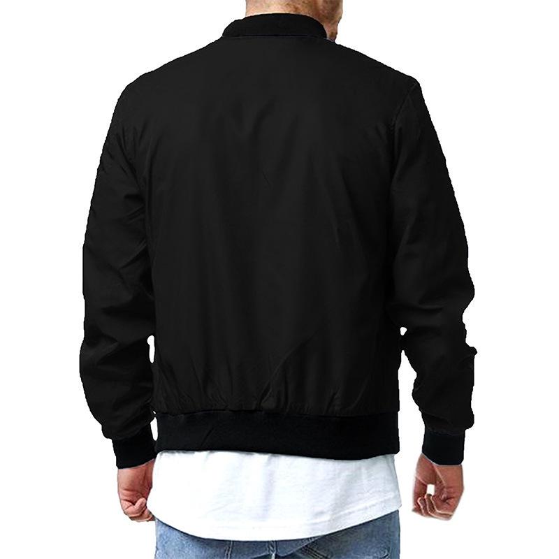 Men's Trendy Plus Size Bomber Jacket - Spring/Autumn Zipper Outerwear 5XL
