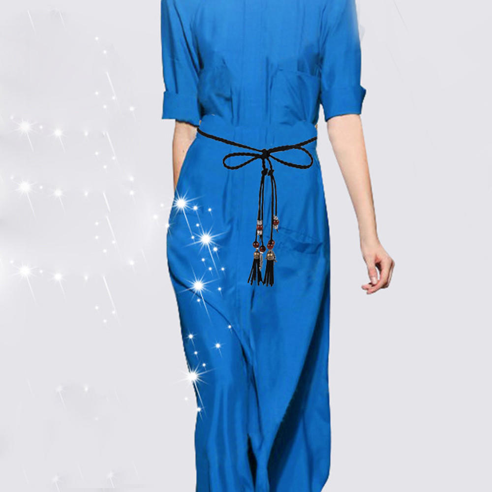 Women Fashion Folk-Custom Tassel Pendant Waist Belt