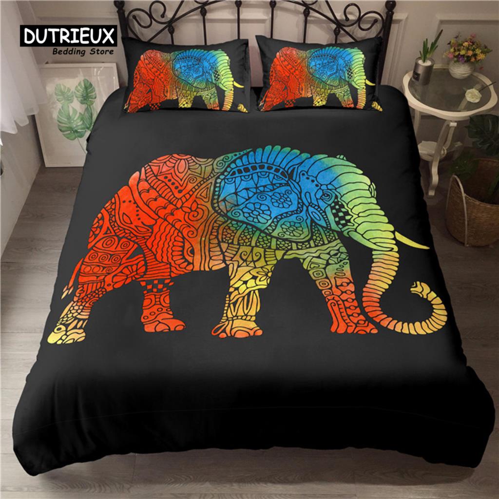Durable Lightweight Animals Cartoon Owl Butterfly Elephant 3D Print Turtle For Child Adults Polyester King Comforter