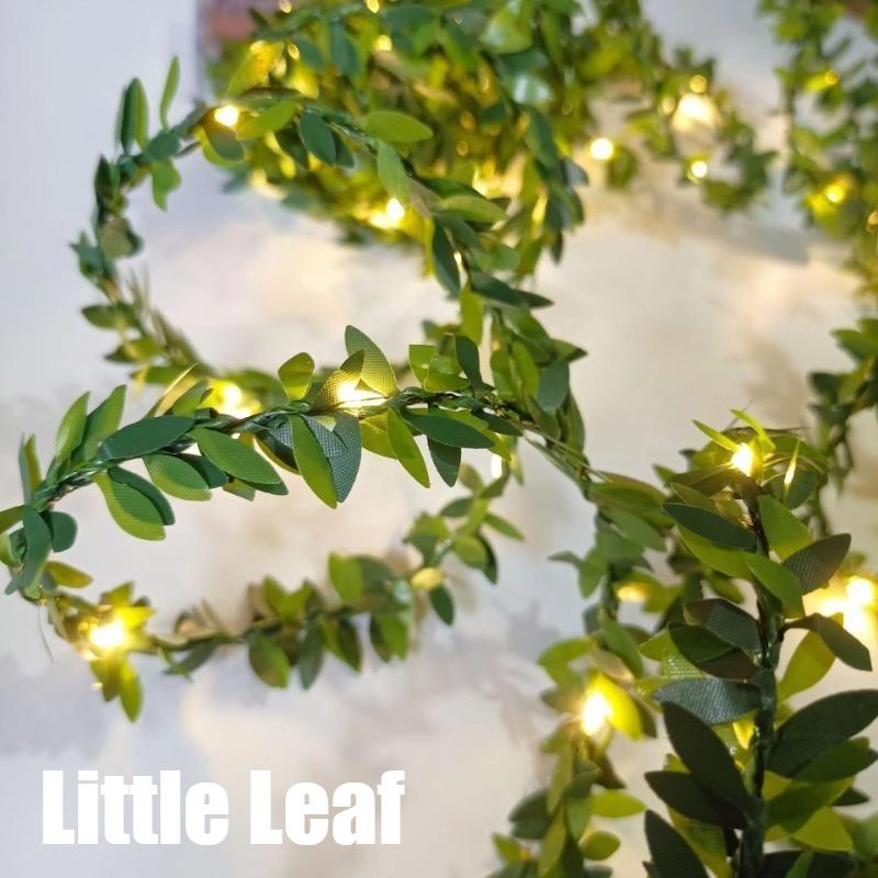 Bezaubernde Efeu-Feenlampe, Batteriebetriebene künstliche Ranke mit Blättern, geeignet für Außendekoration, Hochzeiten, Partys, Weihnachten, Thanksgiving