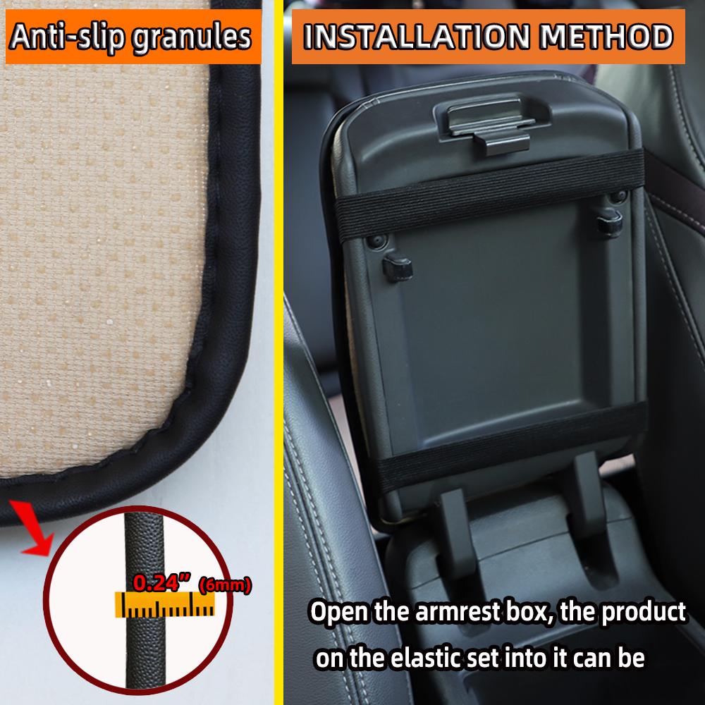 Four seasons General Motors armrest 12.6X7.5 inches Summer linen fabric Breathable embroidered car interiors for women