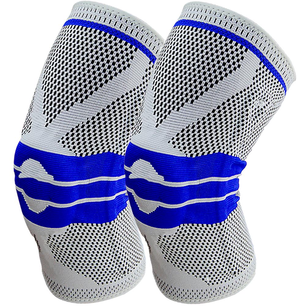 Knee Brace Knee Support Compression Sleeve with Side Stabilizers  Silicone Patella Gel Pad for Meniscus Tear Arthritis Jogging