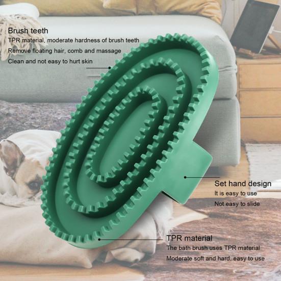 Pet Wash Brush Ergonomic Design Long-term Use Hair Removal Gentle Silicone Bristles Cat Massage Comb for Pet