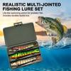 14cm 8-Joint 3-Pack Fishing Lures Set Durable ABS Hard Bait for Freshwater Predator Fishing