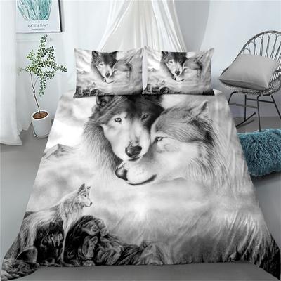 Digital Wolf Bettbezug-Set für Einzelbett, Doppelbett, Queensize-Bett, Kingsize-Bett, Cal King Size Bettwäsche-Set