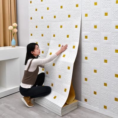 3D Continuous Waterproof Self-Adhesive Wallpaper Wall Stickers TV Background Wallcovering Home Decor Wall Paper