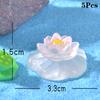 5Pcs Cartoon Kreative Lotus Blumen Figuren Leucht Figuren Ornamente Diy Landschaft Hause Dekoration Zubehör Geschenke