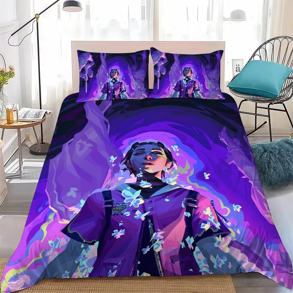 New V-Valorant Game Bedding Set 3D print Duvet Cover Pillowcase Single Twin Size Gift for Student Adult 2/3pcs set Home Decor