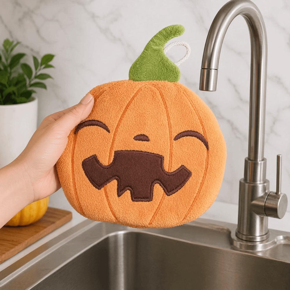 Ultra Absorbent Pumpkin Hand Towels Coral Fleece Ghost Pirate Towel Party Decorations