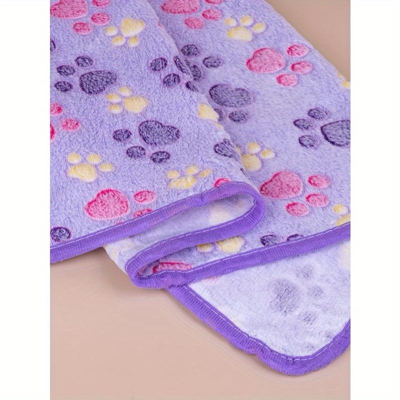 1 Pakke Lilla Hundepoteavtrykk Fleecepledd, Mykt Kjæledyrpledd For Små/Middels/Store Hunder & Katter, Tynt For Sommer