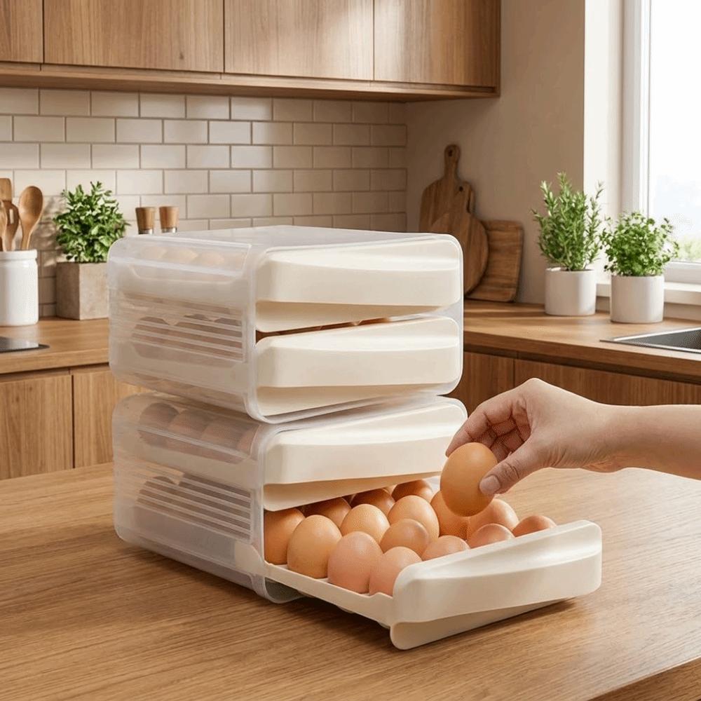 Schubladentyp Eier-Frischhaltebox Transparente Kühlschrank-Aufbewahrungsbox Frischhaltung