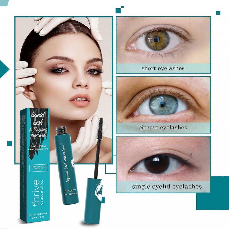 Thrive Causemetics Liquid Lash, Unglaubliche Länge Langhaftend, Null Klümpchen, Hypoallergen (Schwarz)