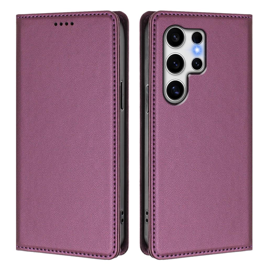 For Samsung Galaxy S25 Ultra Leather Wallet Case Magnetic Closure RFID Blocking Phone Cover
