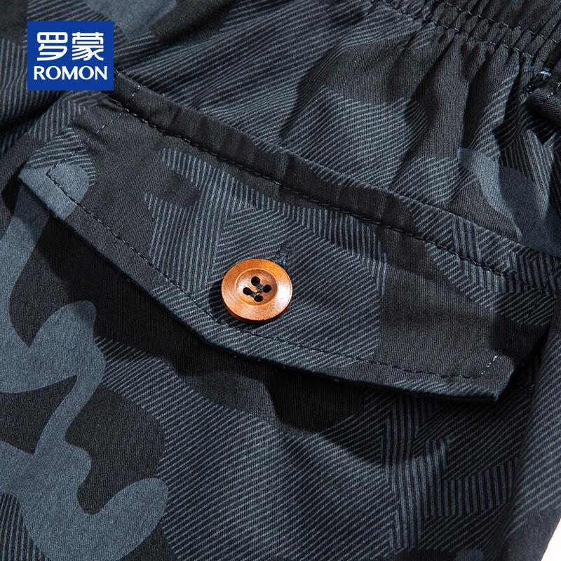 ROMON Men's Summer Casual Cotton Shorts