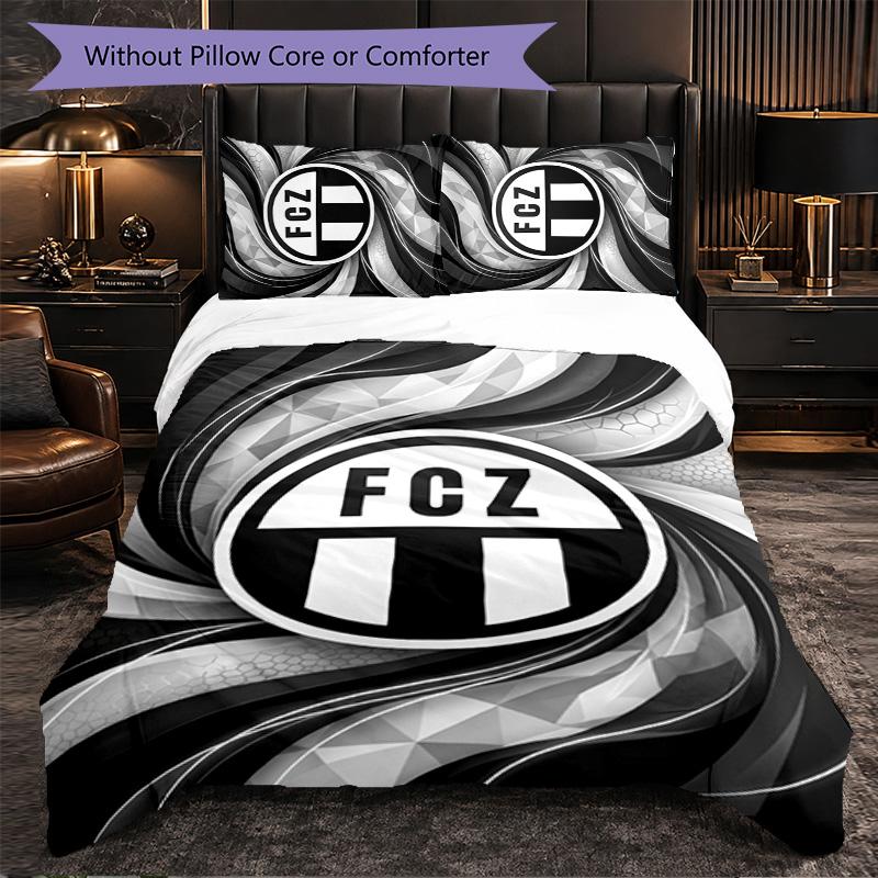 Biancheria da letto a tema FC Zürich Set 3 Pezzi Copripiumino Biancheria da letto decorativa per camera da letto per adolescenti Decorazione per la casa