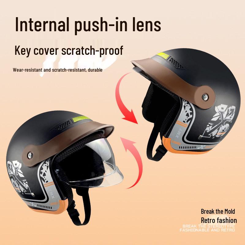 Certified Electric Vehicle Half Helmet for Men & Women, All-Season, Winter Protection, Motorcycle Helmet 11