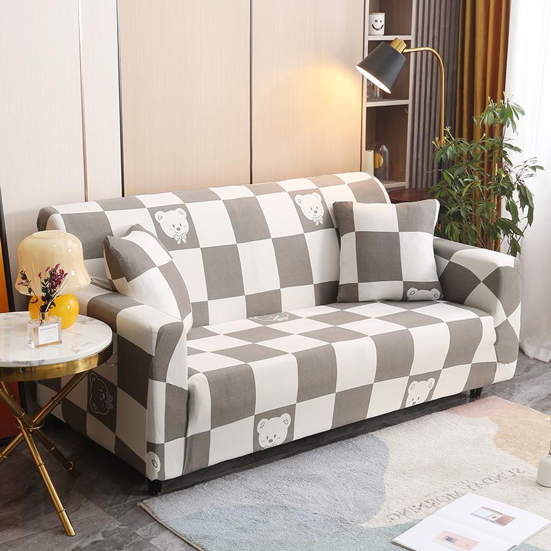 Geometry Sofa Cover for Living Room Stretch Slipcover Couch Cover Chair I Shape Big Sofa Cover 3 Seater Soft Furniture Protector