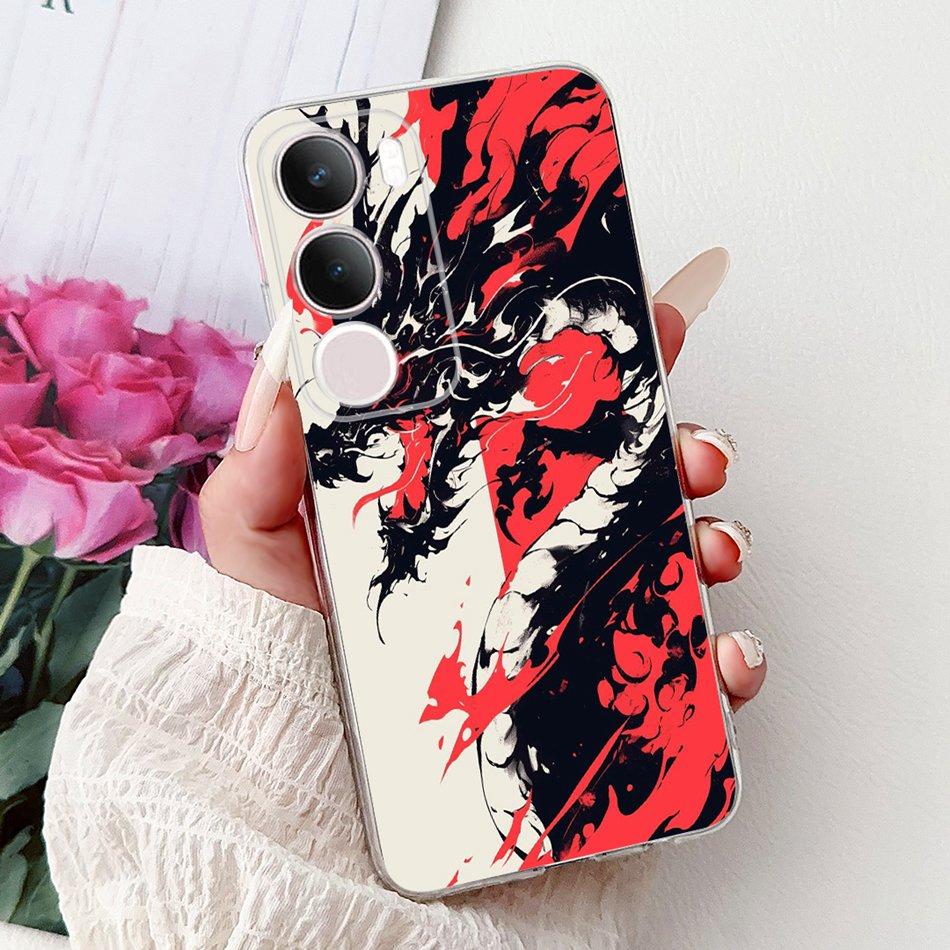 For Vivo Y19S V2419 Cool Dragon Tiger Painting Phone Case For Vivo Y19s Y 19S 4G Soft Silicone TPU Cases