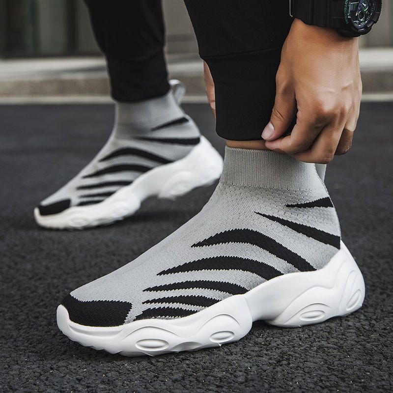 Summer Mesh Tennis Slip-ons Running Breathable Sports High Top Leisure Walking Men's Vulcanize Shoes Deals Retro Sneakers Male