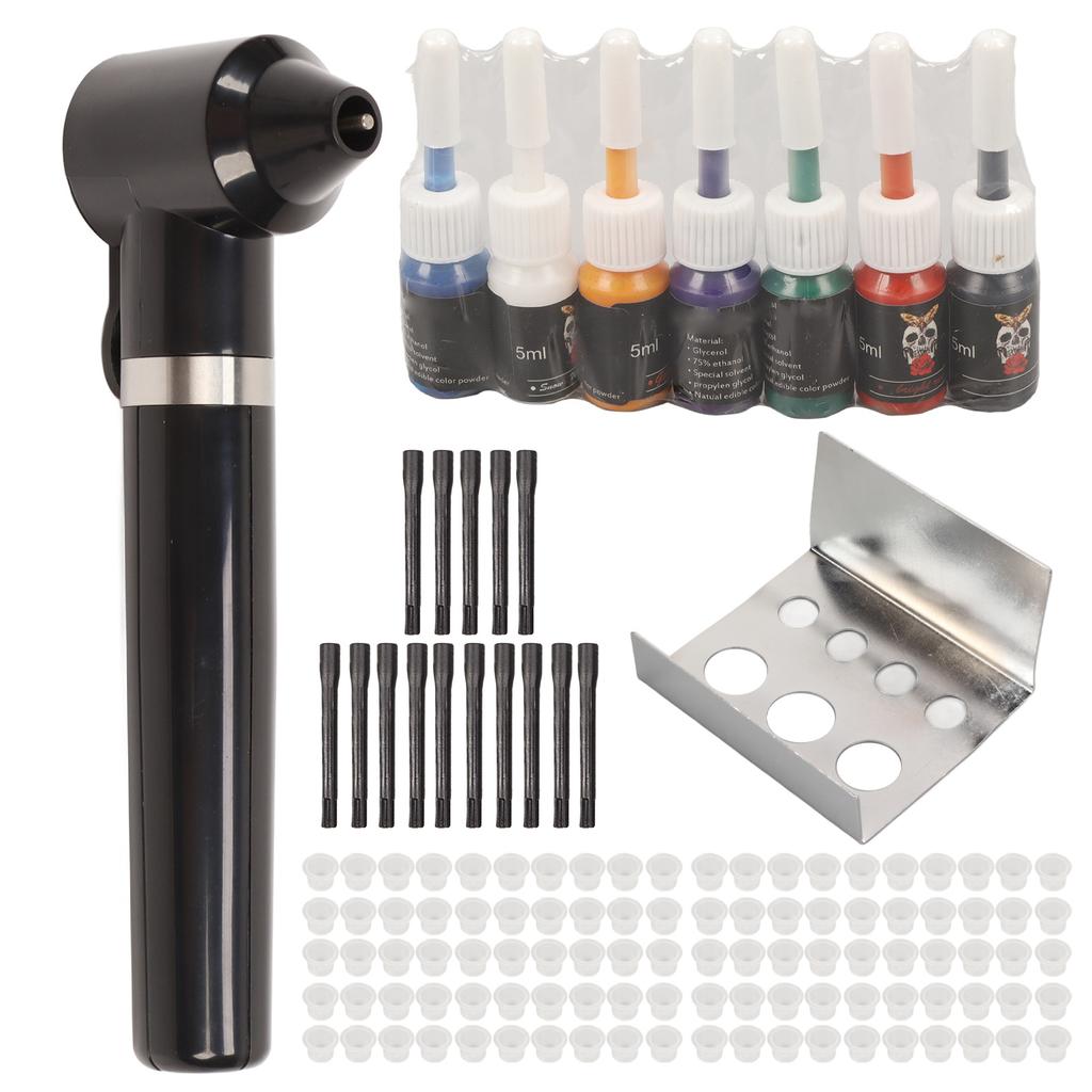Tattoo Ink Mixer Kit Battery Powered Lightweight Portable Tattoo Pigment Mixer Machine with 7