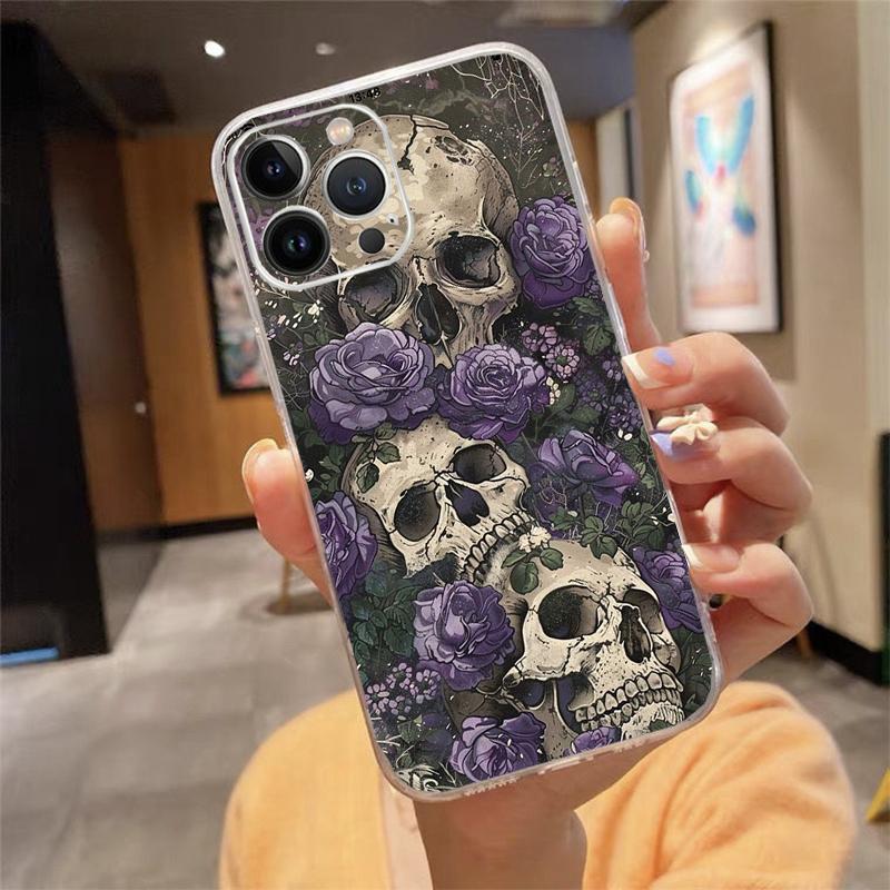 Skull Phone Case Carcasa Funda For iPhone 17 Pro Max 17 Air 16 15 14 13 Pro Max 15 16 Pro 15Plus Case