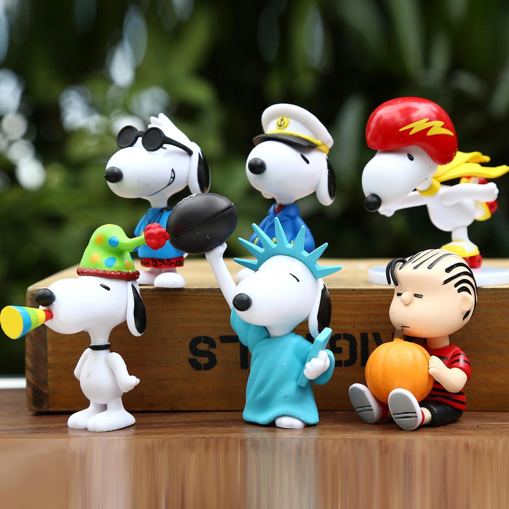 Snoopy Figuur Pvc Cartoon Karakter Model Set Voor Verzamelaars En Cadeaus