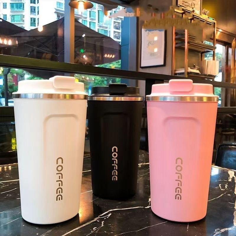 Large Capacity Stainless Steel Vacuum Insulated Coffee Cup Creative Minimalist Car Water Mug