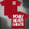 Geld betrügt nie Grafik Baumwoll-T-Shirt für Herren Königsblau Lässig Rundhalsausschnitt Kurzarm Unisex Lockere Passform Vielseitiger Stil