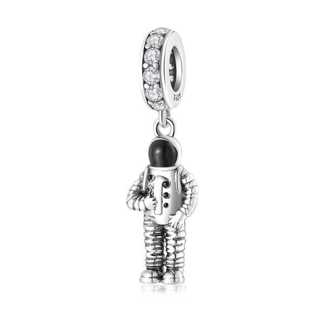 High Quality 925 Sterling Silver Rocket Shape Bead Charms Fit Original European Charm Bracelet Jewelry Making