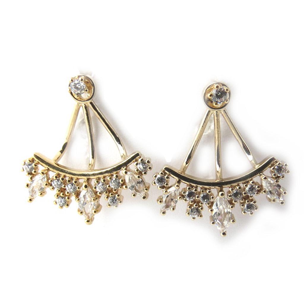 Les Trésors De Lily [N0012] - White Gold-plated 'Sissi' Earlobes