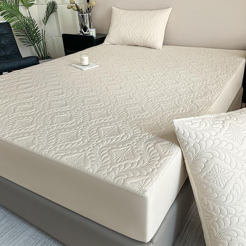 Waterproof Cotton Urine Pad Bed Cover - Thick Solid Color Mattress Protector (2026 Model)