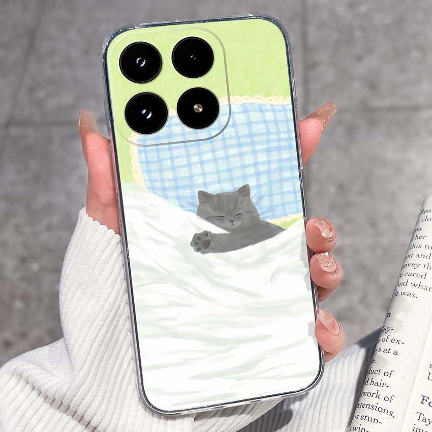 For Xiaomi 17 Mi 11T 11 10T 10 Pro 10S Phone Cover Sleeping Beauty Pattern Black TPU Soft Silicone Shockproof Protective Casing For Xiaomi Bumper Case