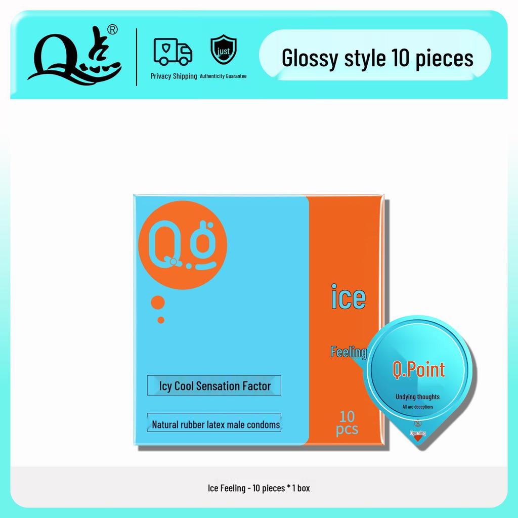Q-point Ultra-thin Clitoral Stimulating Beaded Condoms - Long-lasting and Safe for Men