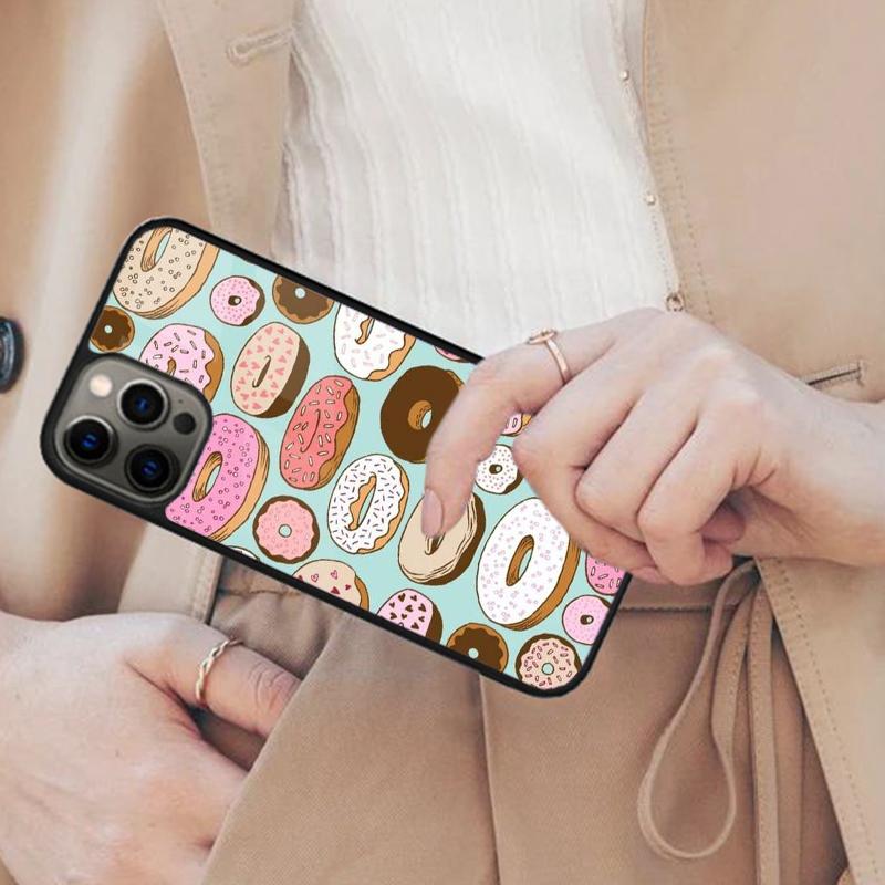 Cartoon Donut Pattern Cake Magnetic Phone Case For APPLE iPhone 17 Air 16 14 13 12 Pro Max 15 Plus Wireless Charge MagSafe Cover