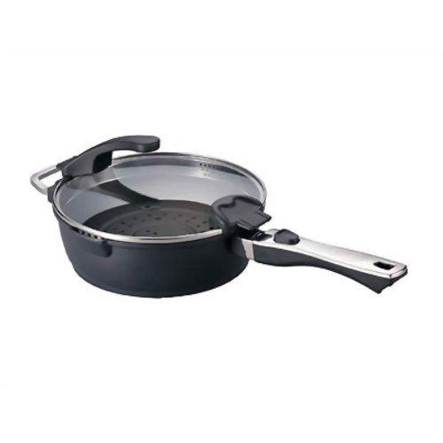 Multi-functional frying pan, 24cm, for baking, cooking, steaming, boiling, frying, and deep-frying, Auver ER-9750