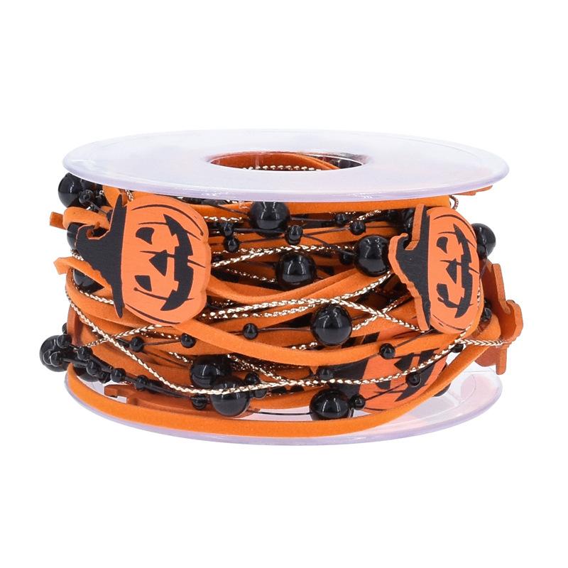 

Лента для упаковки на Хэллоуин, лента для украшения тыквы, ручная работа, креативная лента, праздничная композиция, подарочная коробка 5M оранжевый