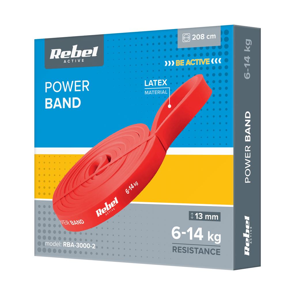 Resistance Band, Elastic, Durable, Power Band, 6-14 Kg, Rebel