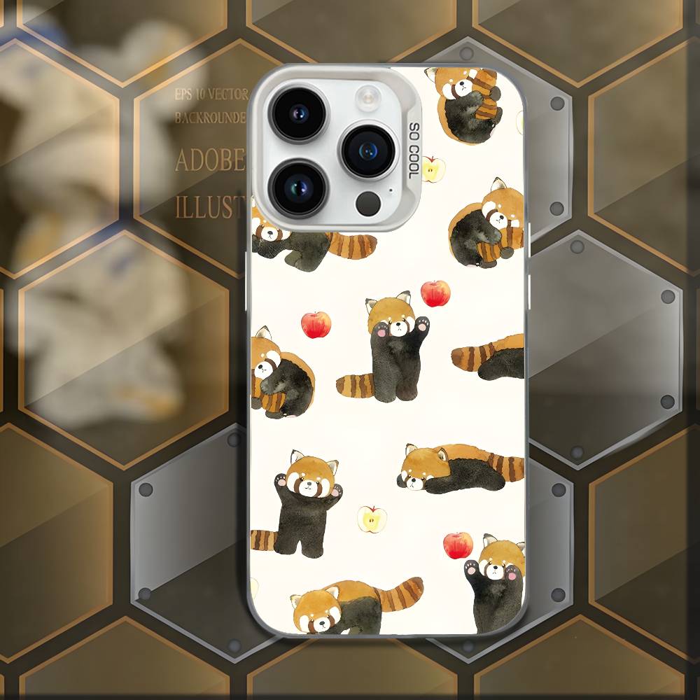 

Cute Western Red Panda Phone Case For iPhone 17,16,15,14,13,12,11,Mini,Pro,E,MAX White Candy Matte Shockproof Cover iPhone17