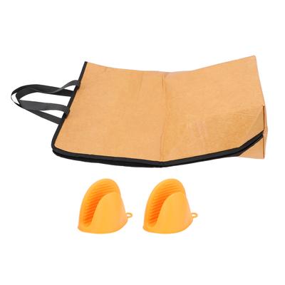 BBQ Blanket Portable Meat Resting Blanket Foldable Meat Insulated Resting Bag for Outdoor Orange