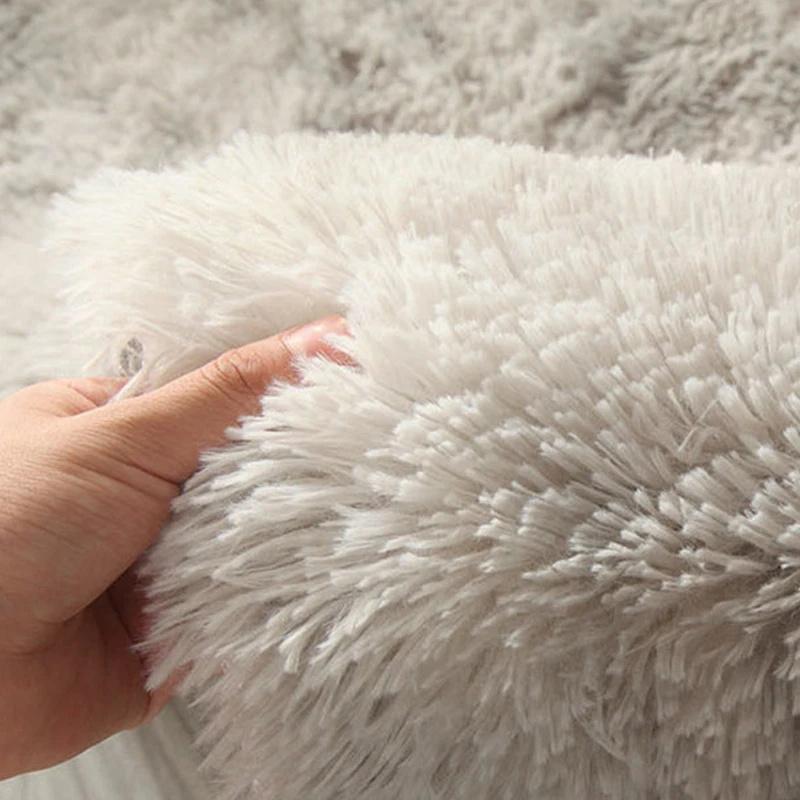 Fluffy Round Rug For Bedroomfuzzy Kids Room Carpet Shaggy Living Room Sofa Area Rug Soft Nursery Floor Mat Home Decor