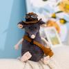 1Pc Kawaii 25CM Sad Mouse Plush Toys Plush Grey Mouse with Accessories Cute Doll Wears Hat Bag Glasses Birthday Gift for Kids