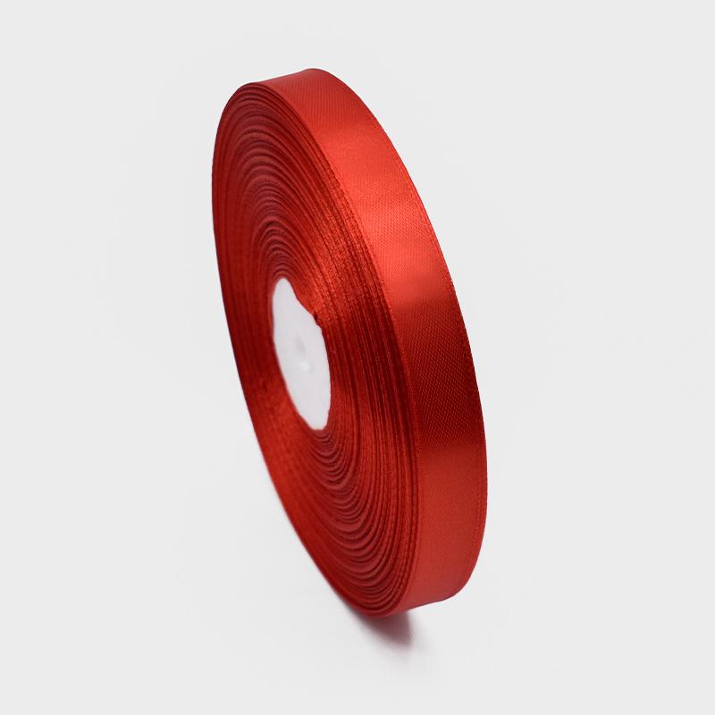 Festive Red Ribbon Set: Streamer, Wedding Decor, Blessing Card & Flower Cake Satin Ribbon