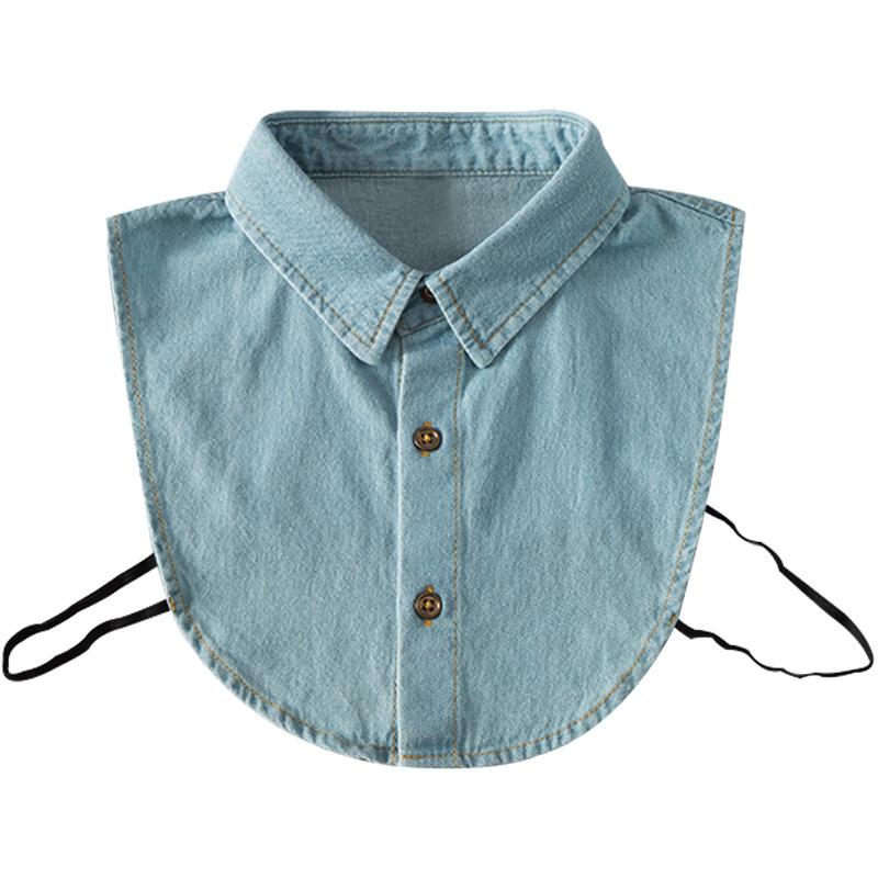 Korean Fake Collar for Children Denim Shirt Detachable Shirt Collar Boys Girls Neckwear Decorative Kids Faux Col