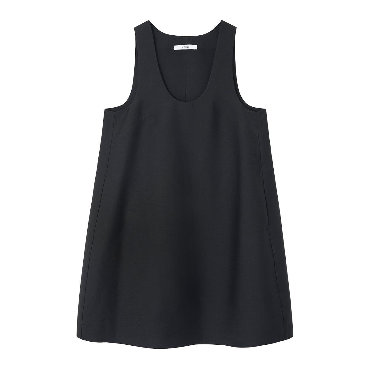 

New Arrival Drapey Elegant Dress: Glossy Wool Acetate Tencel Vest for Women (C6100) One Size чёрный