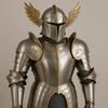 Fantasy Knight Armor Suit with Golden Trim Medieval Cosplay Costume Halloween Outfit  Gear  Collectible Display Armor Set