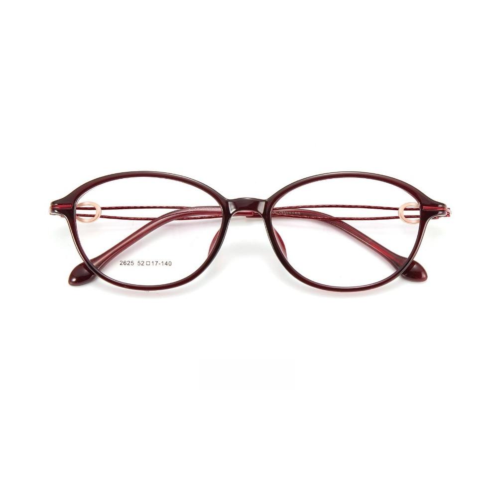 TFTB Noble Temperament Women's Glasses Ultra-light Retro Oval High-quality TR90 Alloy Optical Prescription Eyeglasses Frame 139m