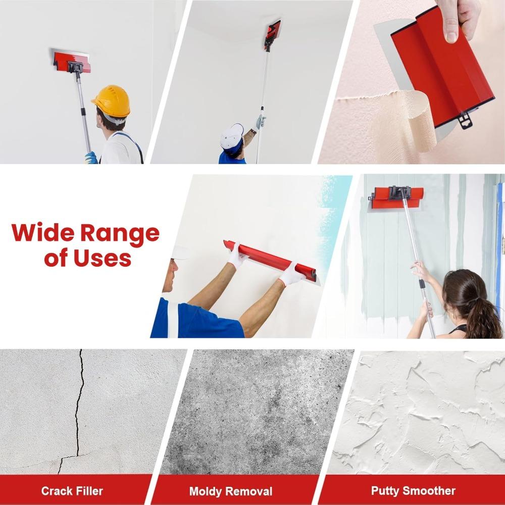 25/40CM  Gipsskiva Utjämningsspackel Rostfritt Stål Gipsvägg Utjämning Flexibelt Blad Byggverktyg Hållbara Väggputsverktyg