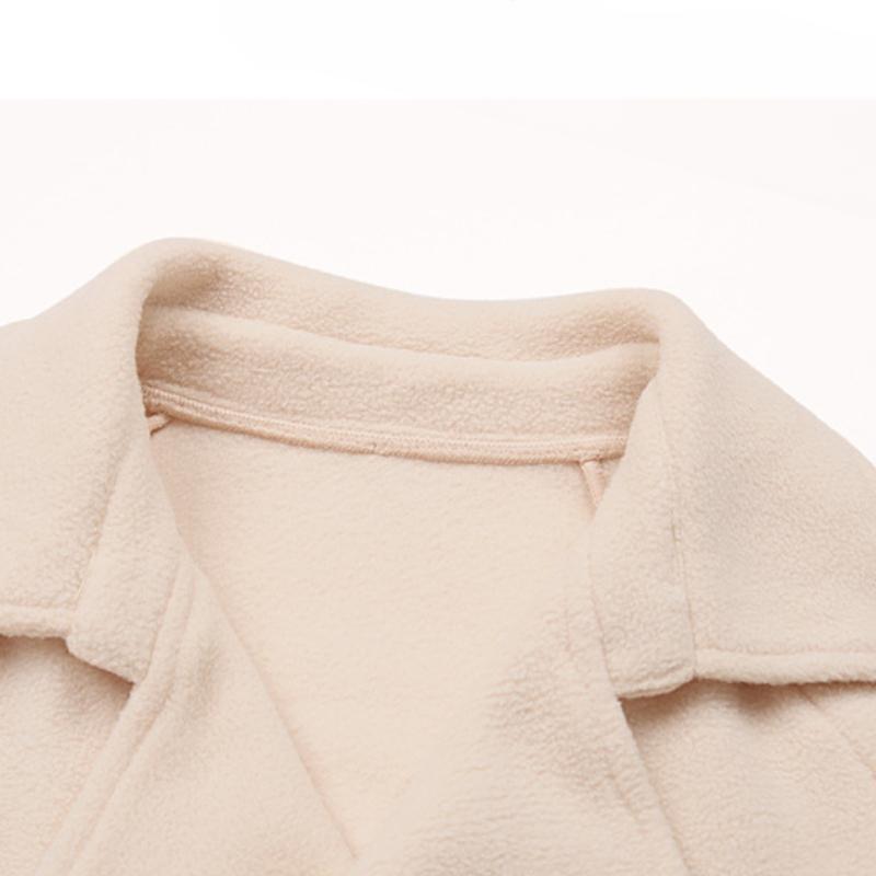 Autumn and Winter New Jacket Cardigan Women's Button-down Lapel Fleece Short Coat