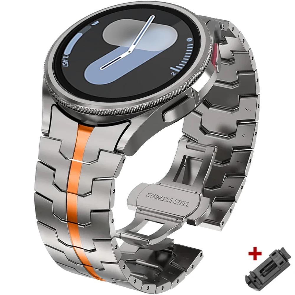 Edelstahlarmband für Samsung Galaxy Watch 7 6 5 4 40mm 44mm 6 Classic 43mm 47mm Ohne Lücken Metallarmband 5Pro 45mm Schnellverschluss